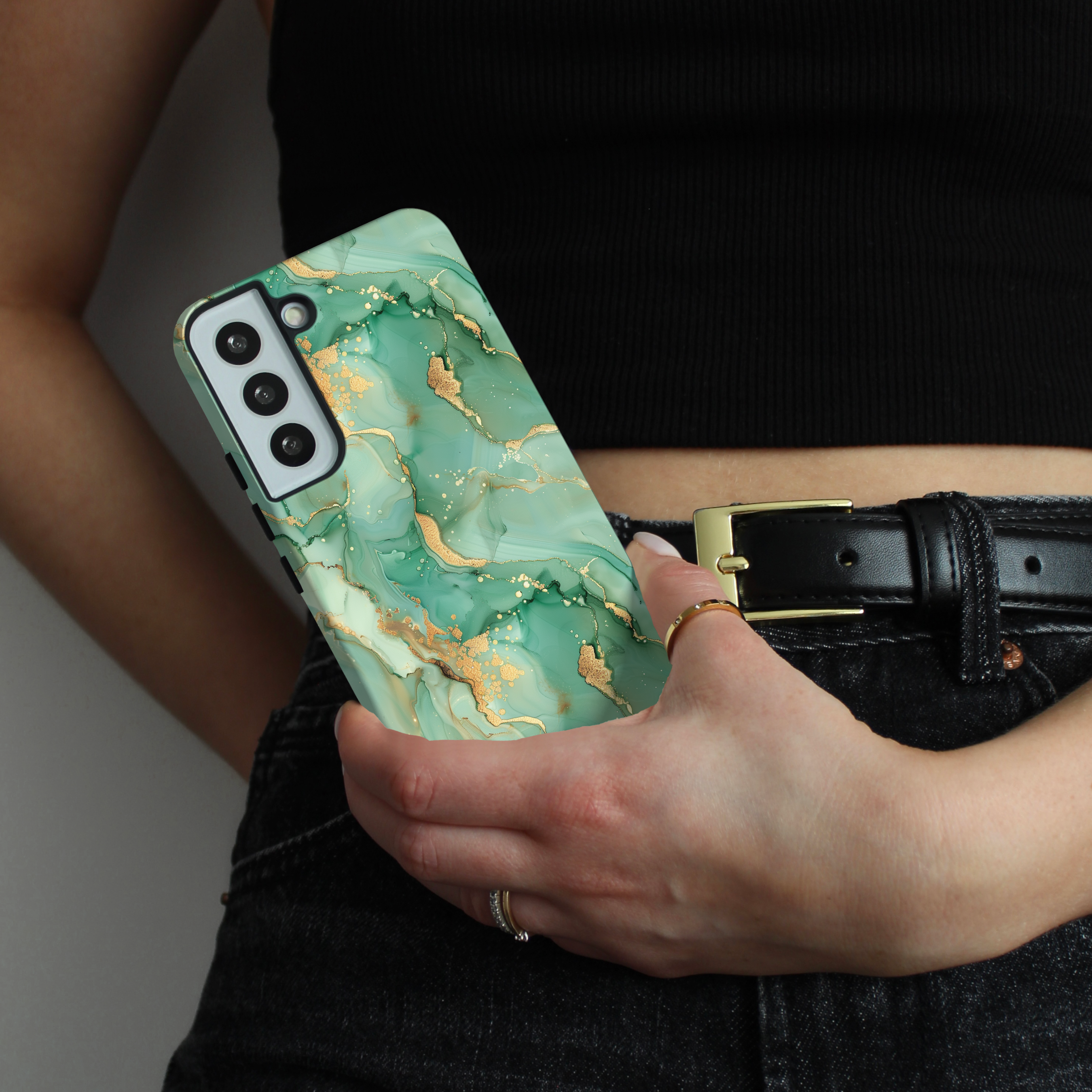 Emerald green marble phone case for Samsung Galaxy Device – Luxury Finish