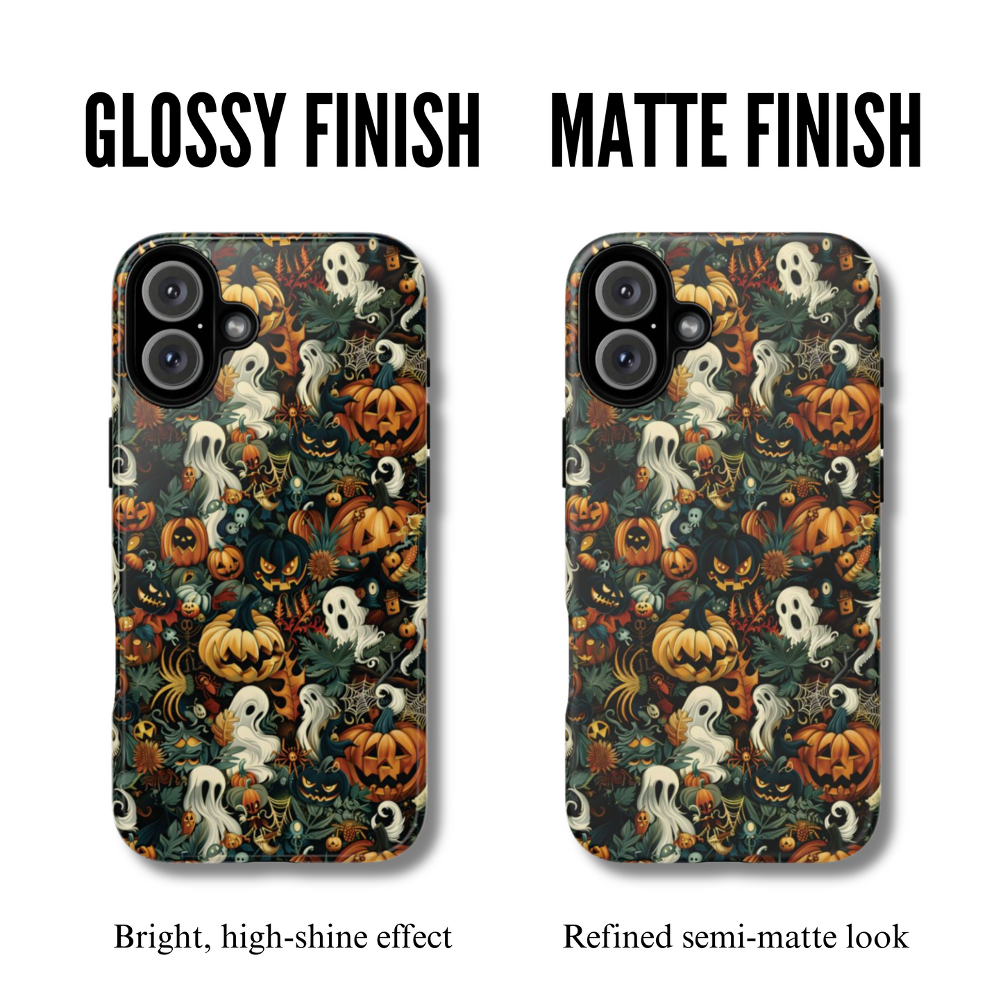 Spooky Halloween Phone Case β Ghosts & Pumpkins Design | iPhone 11β16 & Samsung S22+