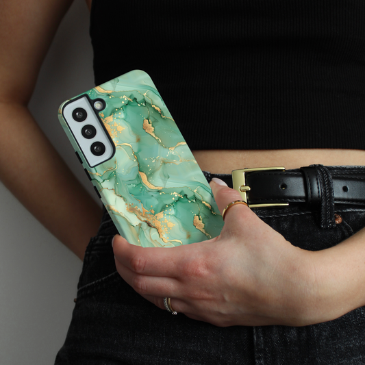 Emerald green marble phone case for Samsung Galaxy Device – Luxury Finish